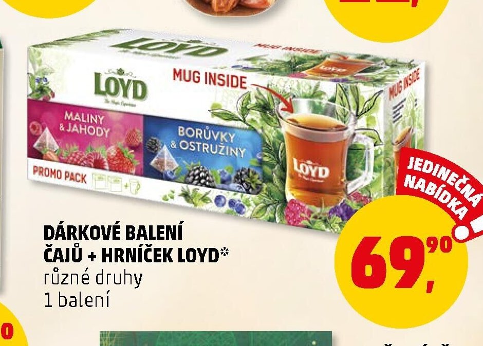 DÁRKOVÉ BALENÍ ČAJŮ + HRNÍČEK LOYD