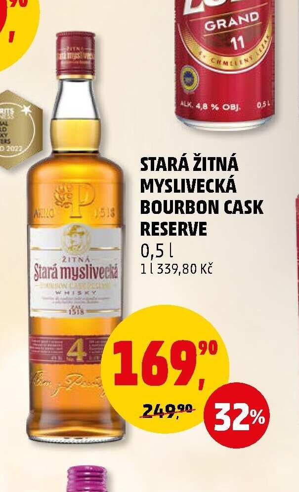 Stará žitná Myslivecká Bourbon Cask Reserve
