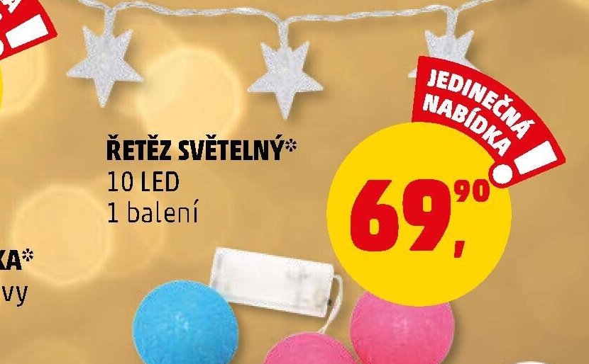 ŘETĚZ SVĚTELNÝ 10 LED
