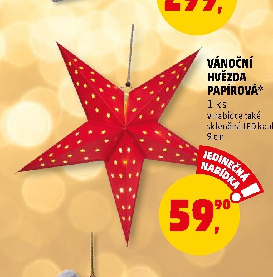 VÁNOČNÍ HVĚZDA PAPÍROVÁ