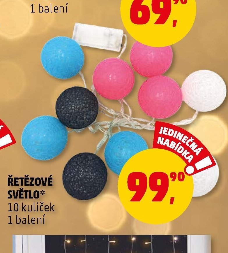 ŘETĚZOVÉ SVĚTLO 10 kuliček