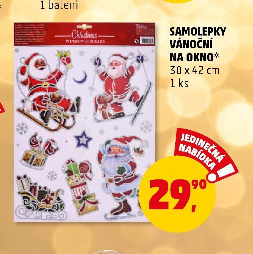 SAMOLEPKY VÁNOČNÍ NA OKNO