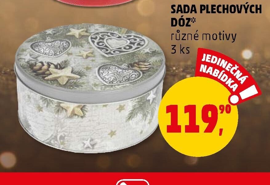 SADA PLECHOVÝCH DÓZ