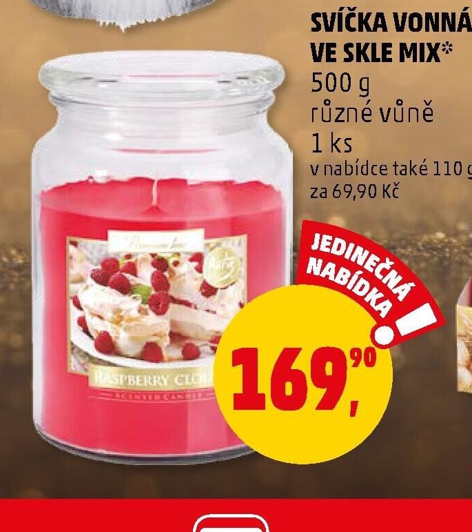 SVÍČKA VONNÁ VE SKLE MIX