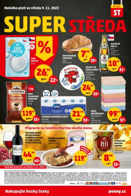 akční leták Penny Market 3.11.2022-9.11.2022