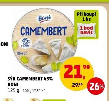 SÝR CAMEMBERT 45% BONI