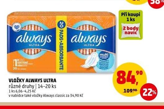 Vložky Always Ultra