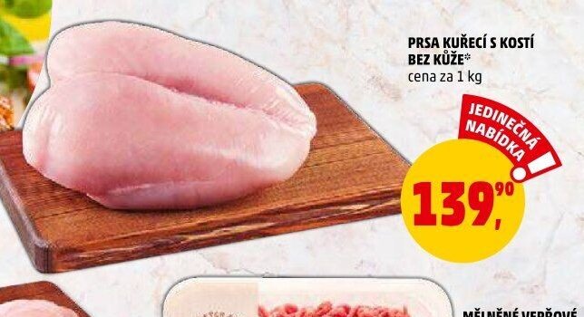 PRSA KUŘECÍ S KOSTÍ BEZ KŮŽE