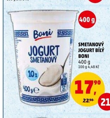 Smetanový jogurt bílý Boni