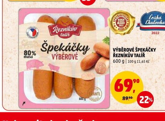 Výběrové špekáčky Řezníkův talíř