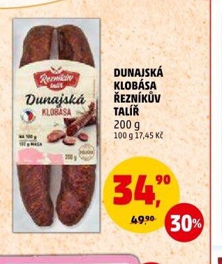 DUNAJSKÁ KLOBÁSA ŘEZNÍKŮV TALÍŘ