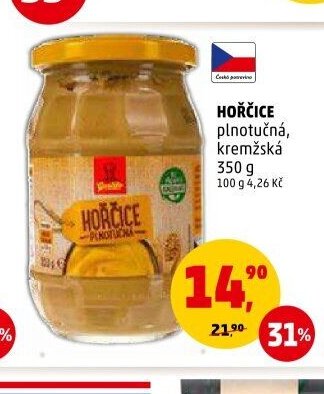 Hořčice plnotučná, kremžská