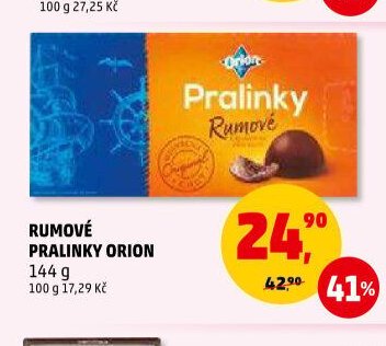 RUMOVÉ PRALINKY ORION