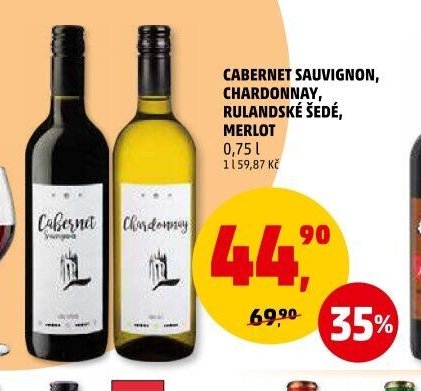 Cabernet Sauvignon, Chardonnay, Rulandské šedé, Merlot