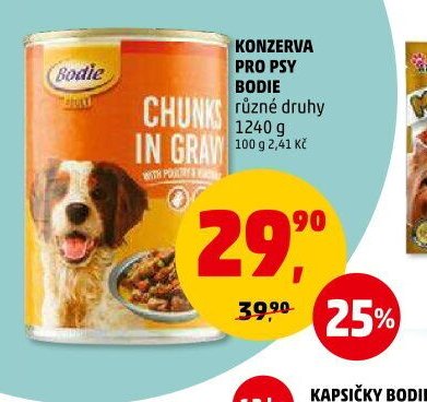 KONZERVA PRO PSY BODIE různé druhy 1240 g