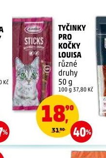 TYČINKY PRO KOČKY LOUISA různé druhy 50 g