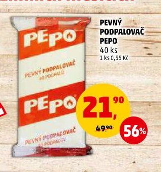 PEVNÝ PODPALOVAČ PEPO 40 ks