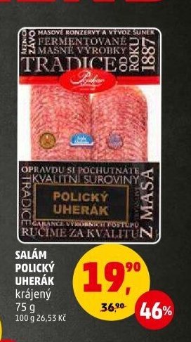 Salám Polický uherák krájený