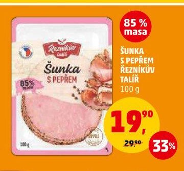ŠUNKA S PEPŘEM ŘEZNÍKŮV TALÍŘ
