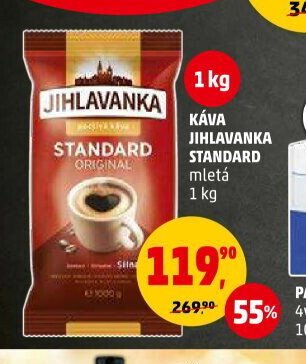 KÁVA JIHLAVANKA STANDARD mletá 1 kg