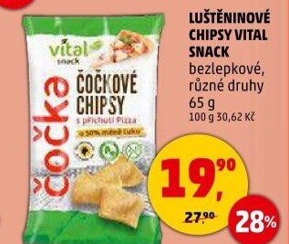 Čočkové chipsy bez lepku Vital snack