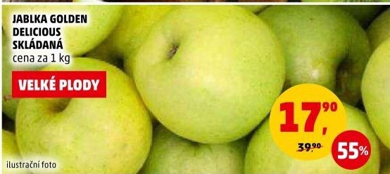 Jablka Golden Delicious