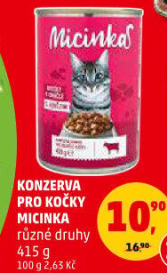 Konzerva pro kočky Micinka