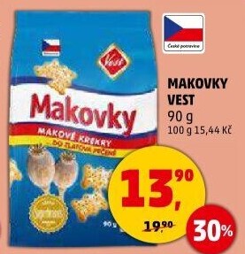 Krekry makovky Vest