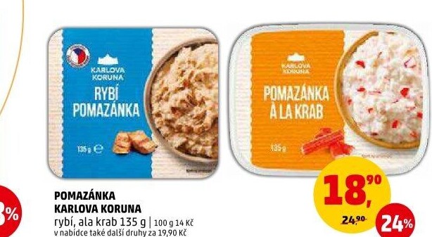 Rybí pomazánka Karlova Koruna