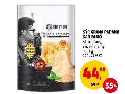 Sýr strouhaný Grana Padano San Fabio