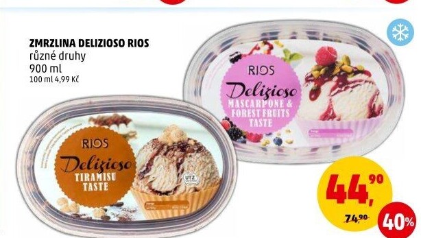 Zmrzlina ve vaničce Delizioso Rios