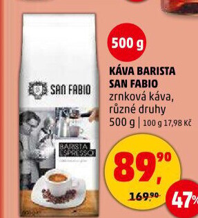 Zrnková káva Barista San Fabio