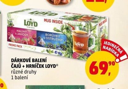 DÁRKOVÉ BALENÍ ČAJŮ + HRNÍČEK LOYD
