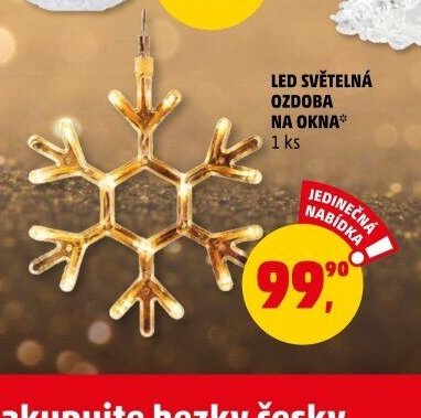 LED světelná ozdoba na okna