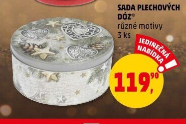 SADA PLECHOVÝCH DÓZ