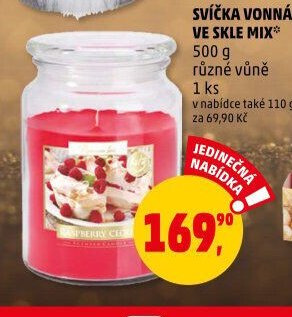 SVÍČKA VONNÁ VE SKLE MIX