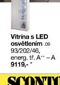 Vitrína s LED osvětlením
