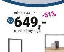 Nástěnný regál - Möbelix akcniletaky.com