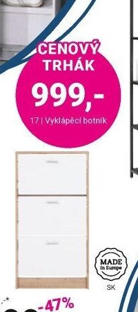 Vyklápěcí botník - Möbelix akcniletaky.com