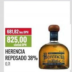 Tequila de Plata Reposado Herencia