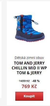 Dětská zimní obuv TOM AND JERRY CHILLIN MID II WP TOM & JERRY
