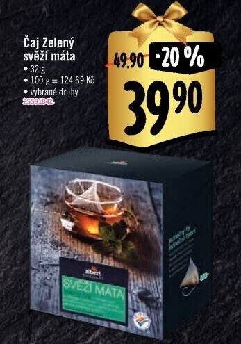 Čaj zelený Albert Excellent - pyramidový