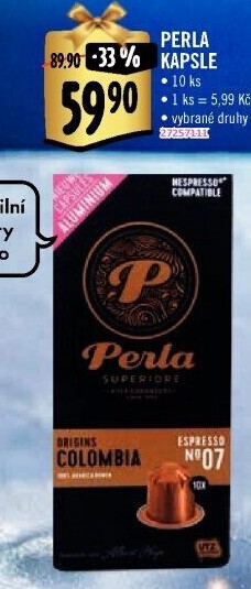 Kapsle Nespresso AH Perla