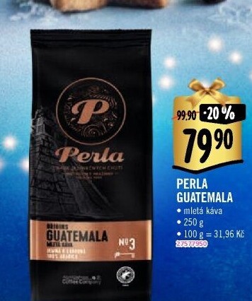 Mletá káva Guatemala AH Perla
