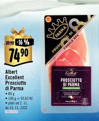 Šunka Prosciutto di Parma Albert Excellent