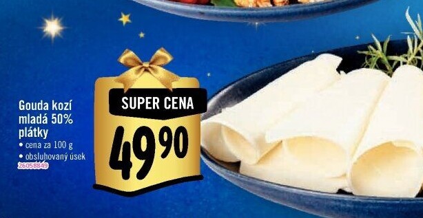 Sýr Gouda kozí mladá 50%