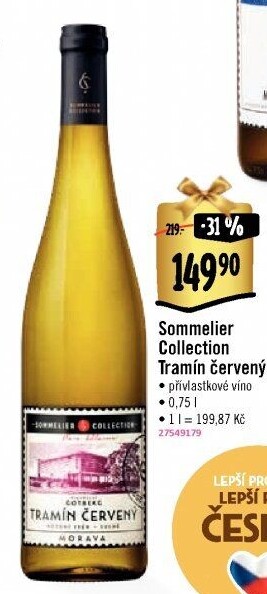 Víno Tramín červený Sommelier Collection - přívlastkové