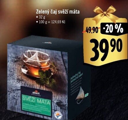 Čaj zelený Albert Excellent - pyramidový