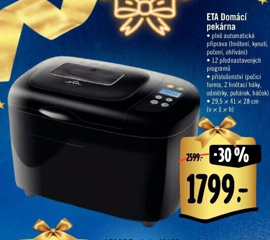 Domácí pekárna ETA Harmony II 214990021