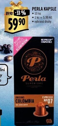 Kapsle Nespresso AH Perla